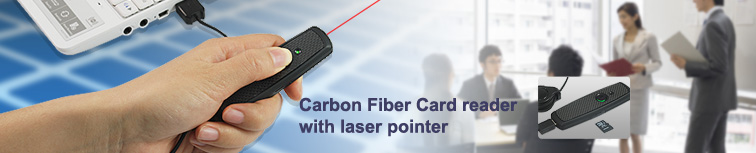 Carbon Fiber Card reader with laser pointer